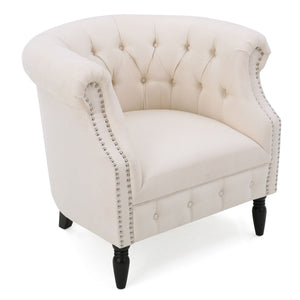 Celestialis - Upholstered Club Chair With Tub Design And Rolled Recessed Armrests by Couch.com