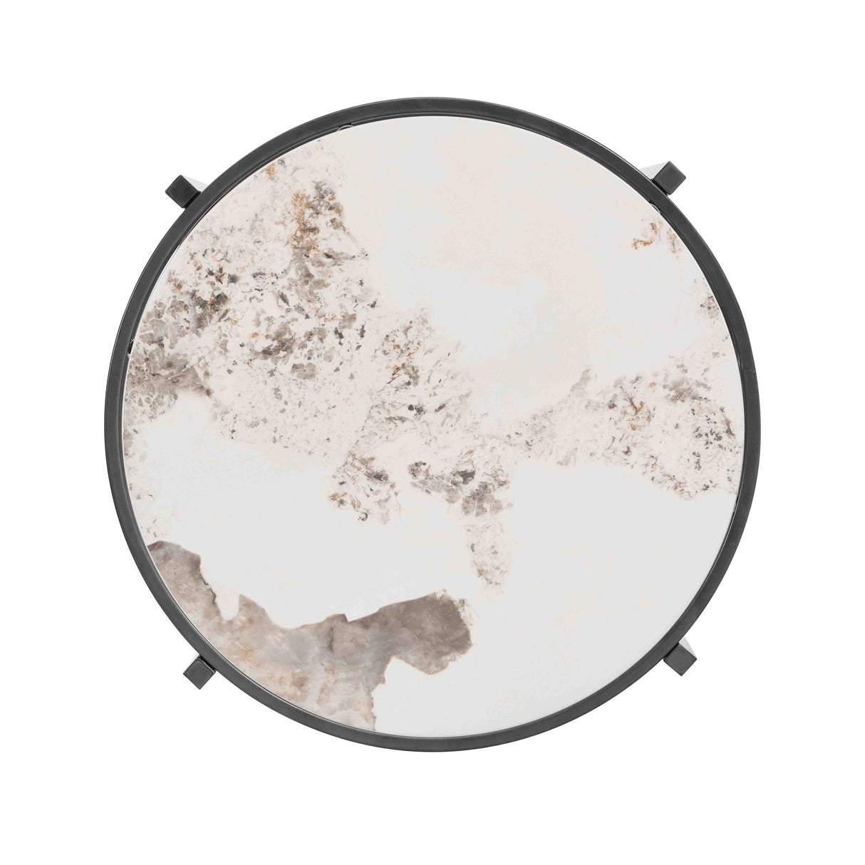 Elegant Pandora Sintered Stone End Table, Small Coffee Table For Living Room by Couch.com