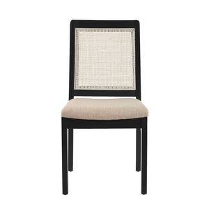 Modern Solid Wood Dining Chair With Rattan Inset Back (Set of 2) by Couch.com