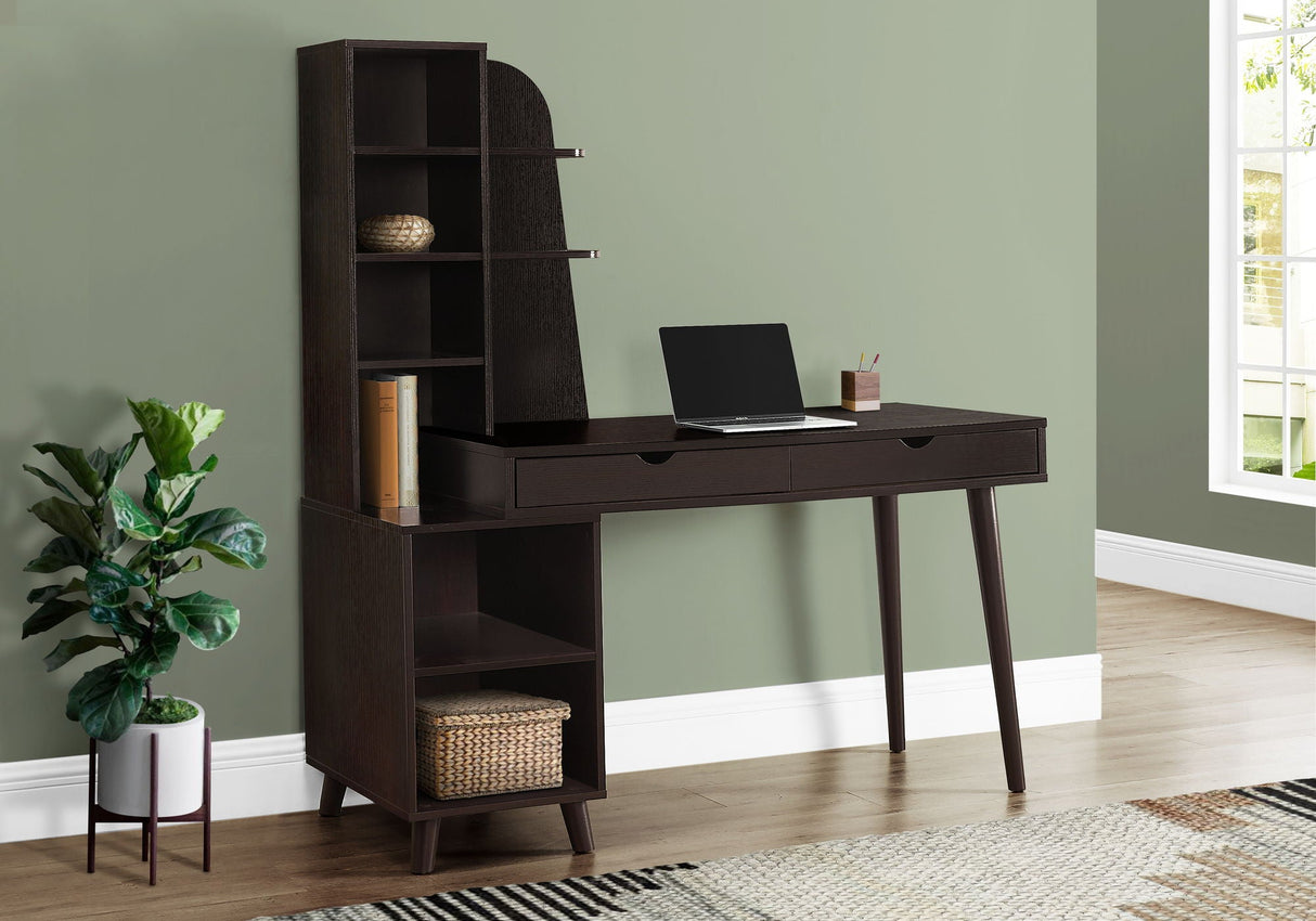Computer Desk For Home Office, Laptop, Storage Drawers, Solid Transitional - Espresso by Couch.com