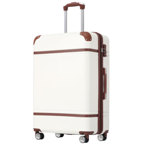 Hardshell Luggage With Tsa Lock, 24" Expandable Lightweight Suitcase With Spinner Wheels, Single Vintage Luggage by Couch.com