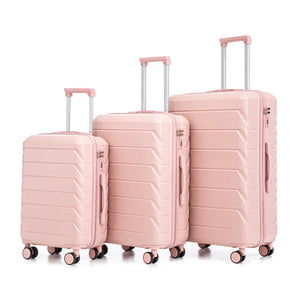 Set 3PCs 20'/24'/28' ABS Spinner Wheel Luggage - Pink