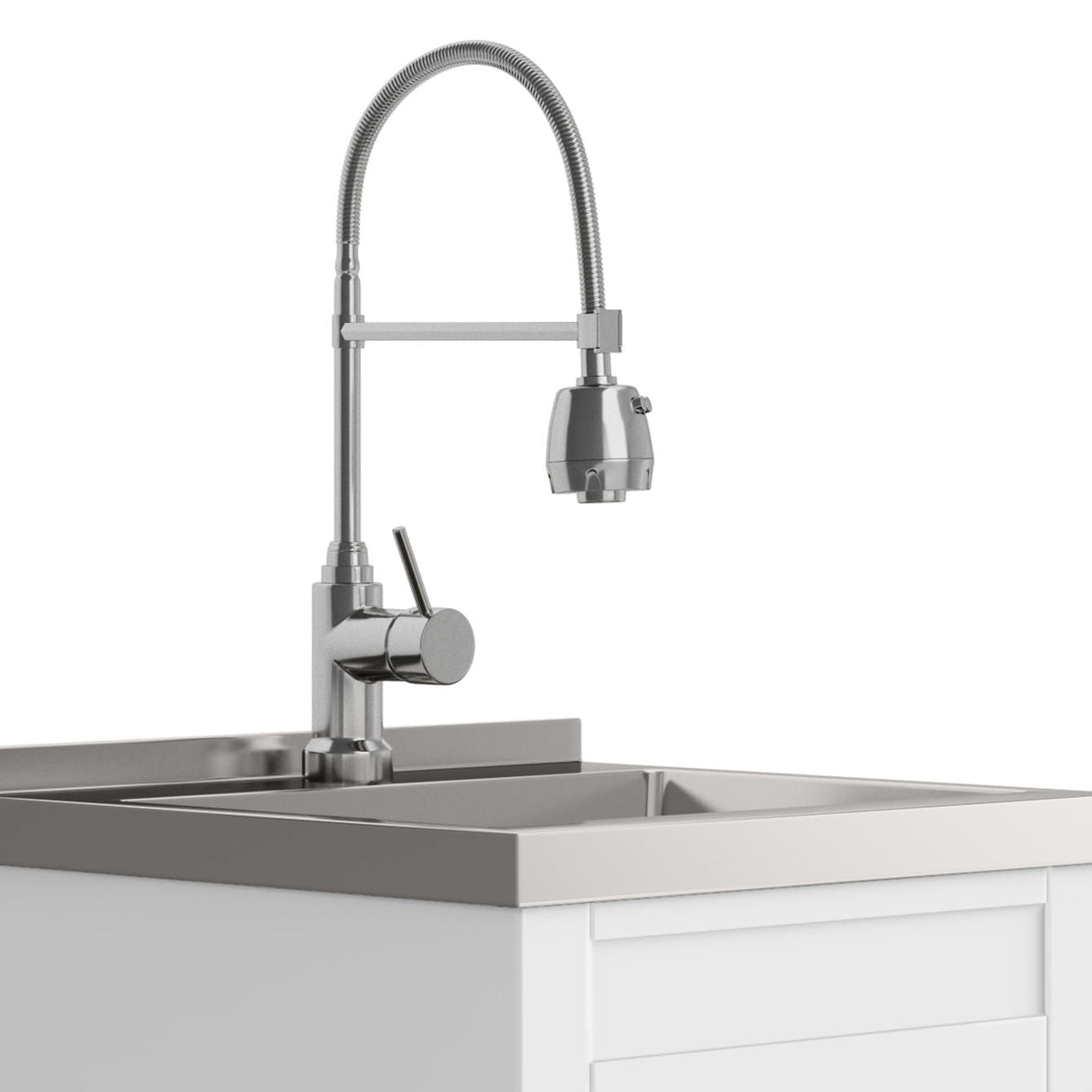 Hennessy - Deluxe Laundry Cabinet With Faucet And Stainless Steel Sink by Couch.com