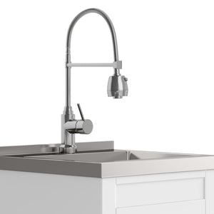 Hennessy - Deluxe Laundry Cabinet With Faucet And Stainless Steel Sink by Couch.com