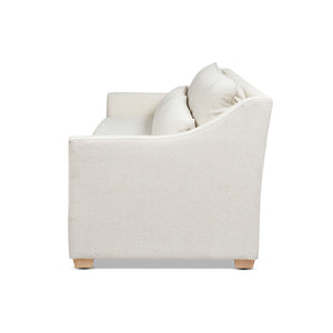 Ada - Flared Arm Contemporary Sofa With Lumbar Pillows - Flax White by Couch.com