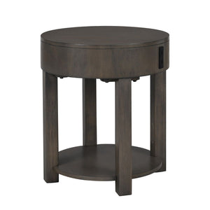 Jonah - MDF End Table With USB Ports - Light Brown by Couch.com
