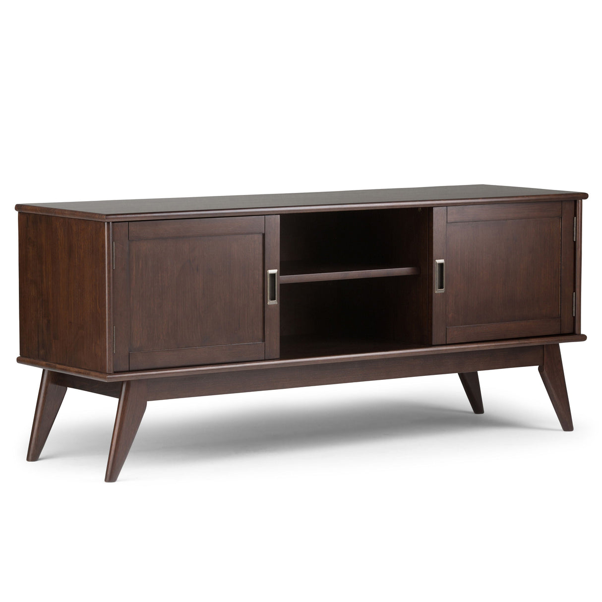 Draper - Handcrafted Mid Century Low TV Media Stand by Couch.com