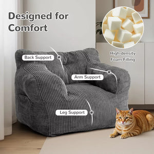 Pamapic Teens Bean Bag Chairs for Kids Gaming Playroom, Dorm & Reading Room