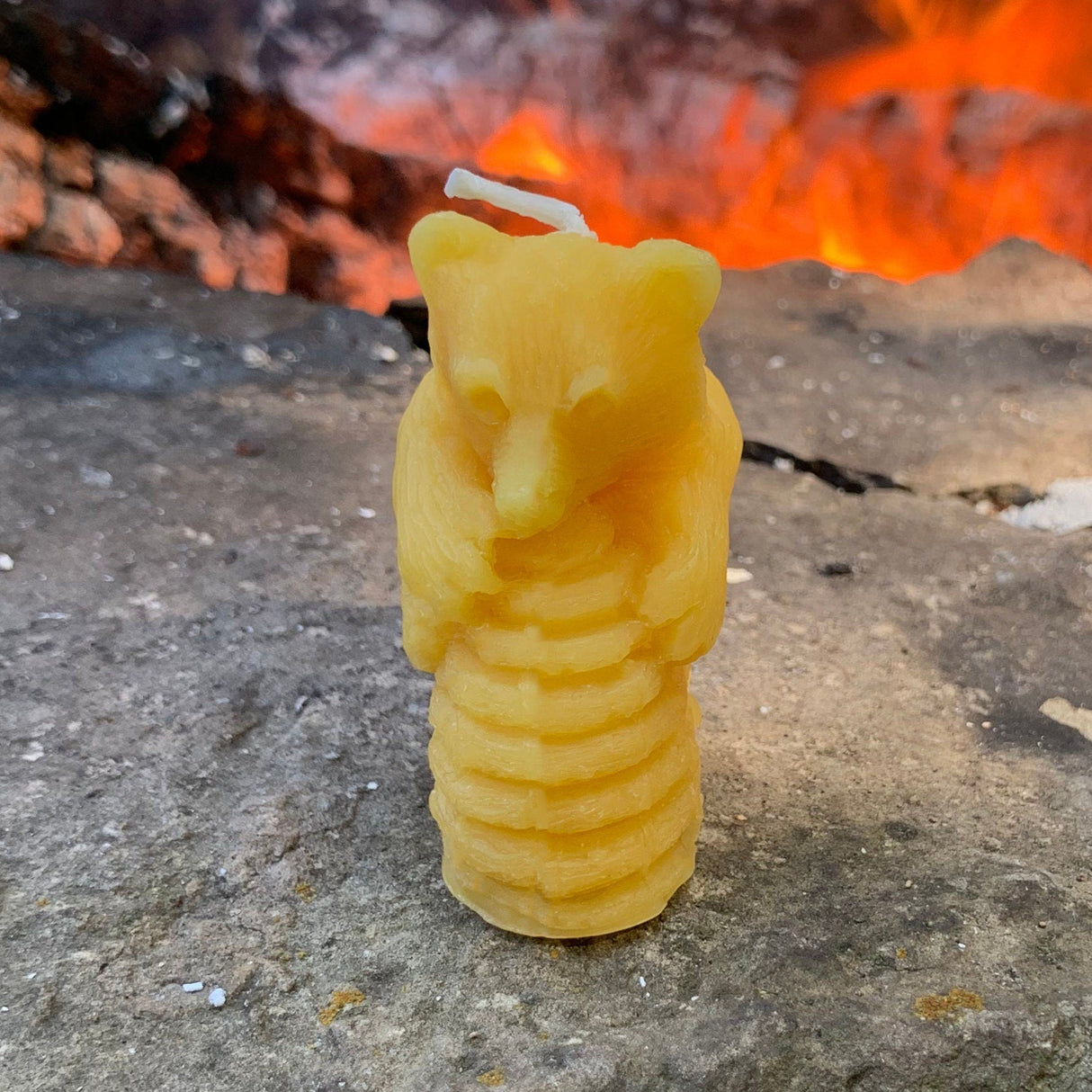 Baby Bear Hugging Beehive Candle