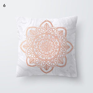 Beautiful Gold Print Pillow Cover Home Cotton Modern Decorative Pillowcase Gold Cushion Cases Decorative Cushions For Sofa Seat Covers Pillow Case
