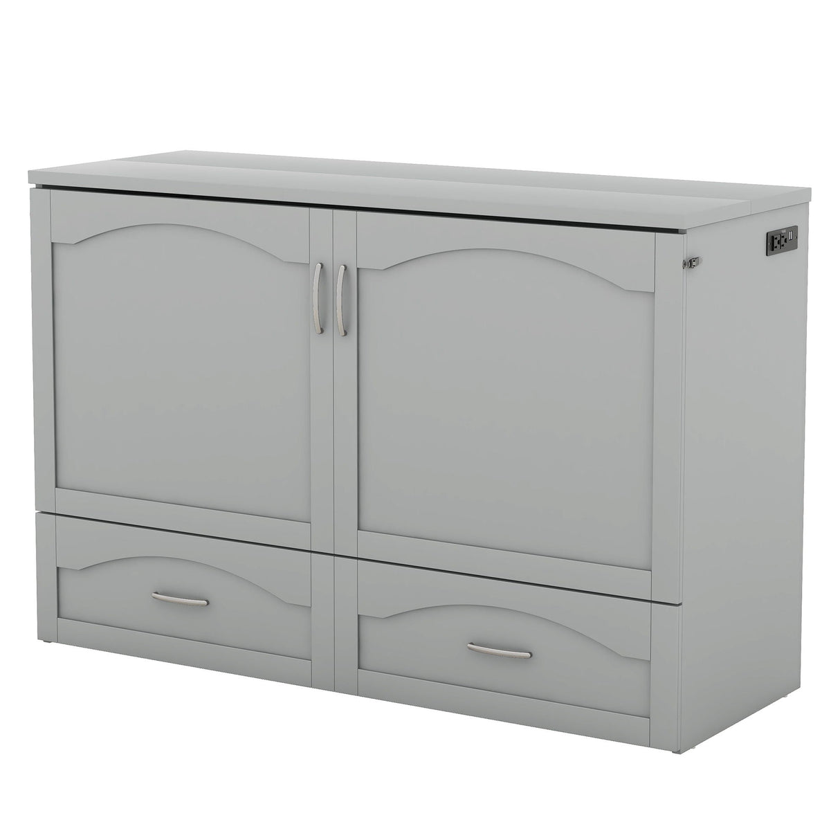 Murphy Wall Bed With Drawer And A Set Of Sockets & USB Ports, Pulley Structure Design by Couch.com