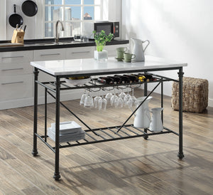 Mera - Marble Top Kitchen Island - Gray / Marble by Couch.com