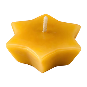 Floating Six Pointed Star Beeswax Candle