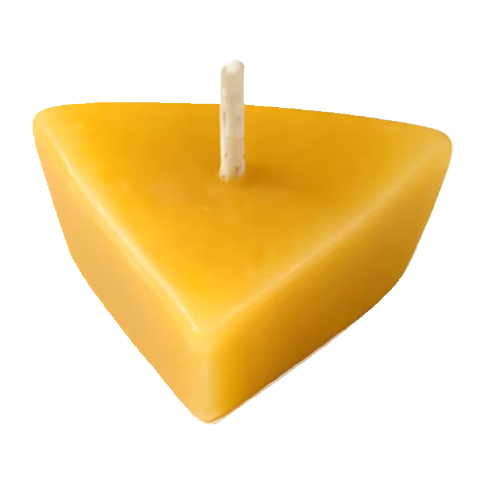 Floating Triangle Beeswax Candle