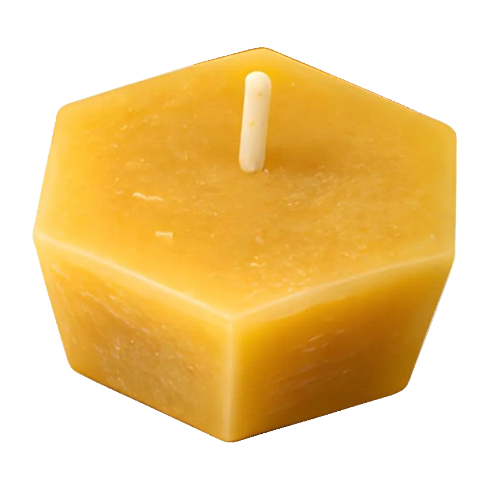 Floating Hexagon Beeswax Candle