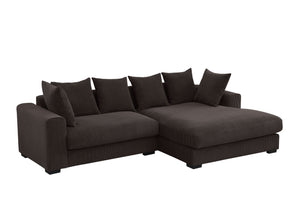 Naomi - 3 Piece Upholstered Sectional - Dark Brown by Couch.com