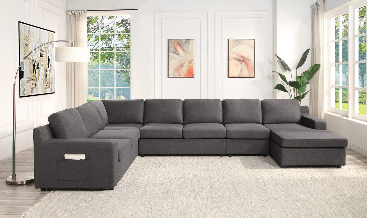 Waylon - Linen Sectional Sofa by Couch.com