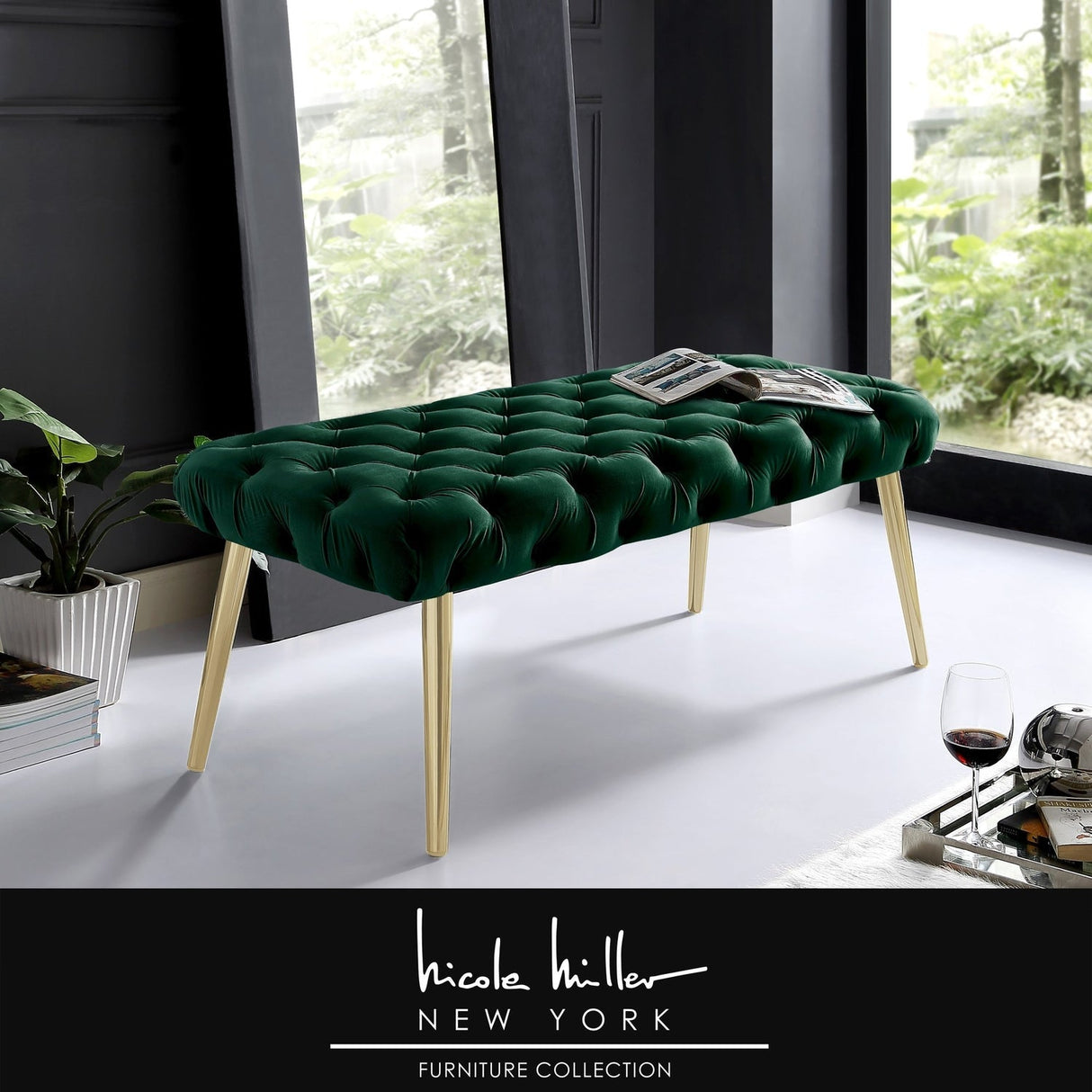 Claude Velvet Bench