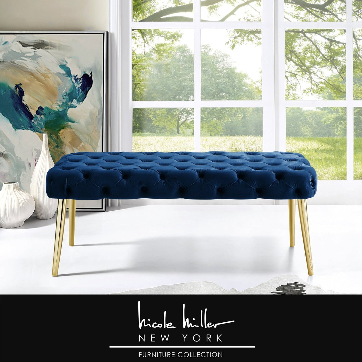 Claude Velvet Bench