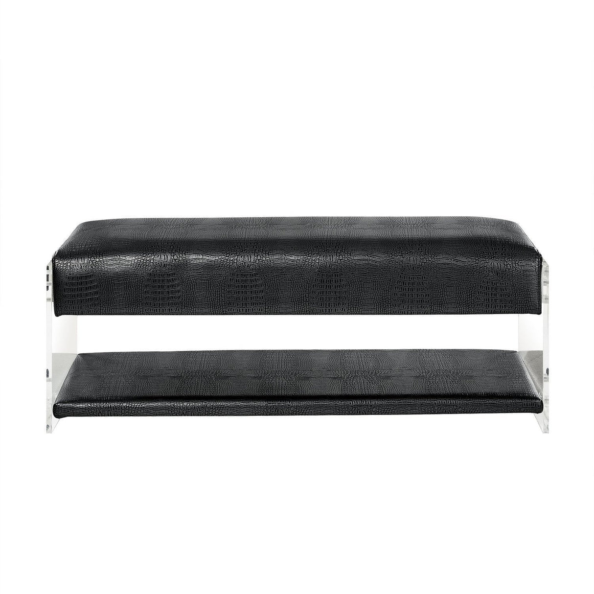 Galileo PU Leather Shelf Bench