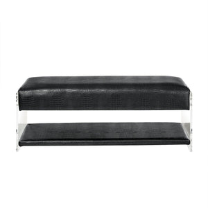 Galileo PU Leather Shelf Bench
