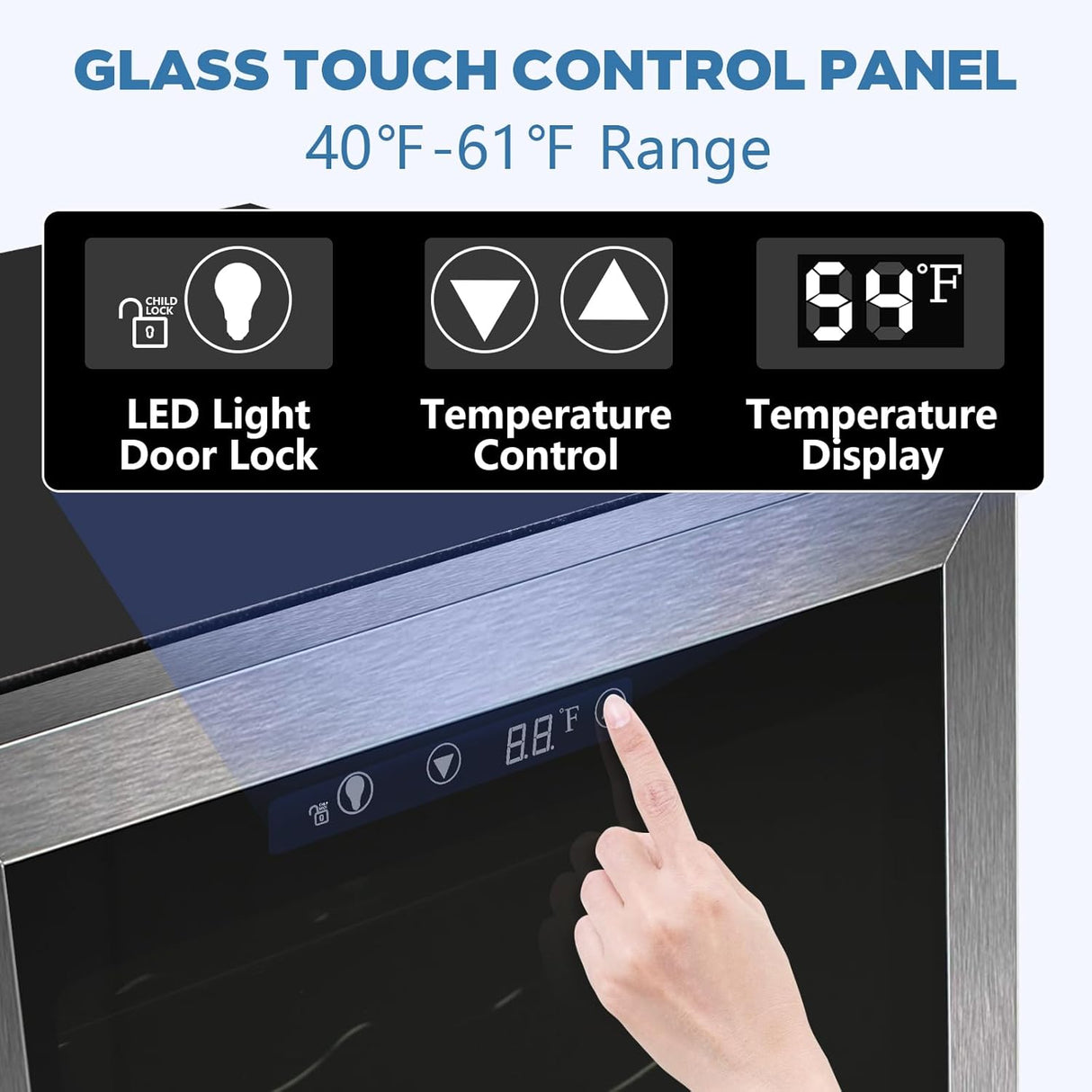 Beverage Refrigerator Cooler 4.4 Cu.Ft,145 Can Mini Fridge with Glass Door W58128SSH