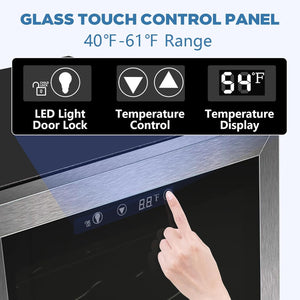 Beverage Refrigerator Cooler 4.4 Cu.Ft,145 Can Mini Fridge with Glass Door W58128SSH