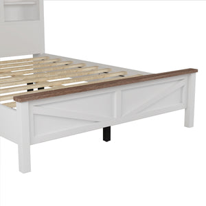 3-Piece Full Size Farmhouse Platform Bed Set with Storage