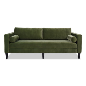 Nicholi - Mid-Century Modern Sofa - Olive Green by Couch.com