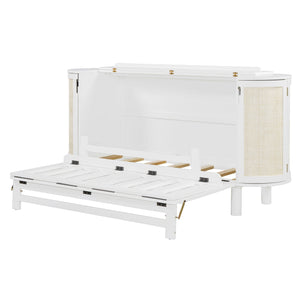 Murphy Bed With Hidden Storage & Modern Woven Design by Couch.com