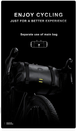 Bicycle Bag Waterproof Big Capacity Handlebar Bag 2 Piece Front Tube Cycling Bag  Bike Accessories Bike Bag Waterproof Bike Handlebar Bag Bicycle For Sport Bicycle Cycling Accessories