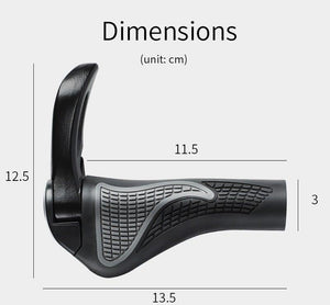 Bicycle Grips Rubber Handle Anti-Skid Cycling Handlebar Cuffs Lock Aluminum Alloy Bike Lock-On Mountain Bike Grips Bicycle Handlebar Locking Grips Non-Slip Handle Grips