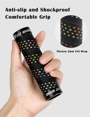 Bicycle Handlebar Grips Cycling Bicycle Accessories Non-Slip Bicycle Handlebar Grips Bike Handle Ergonomic Shockproof Bicycle Handle Grip With Adjustable Aluminum Lock For Mountain Bike