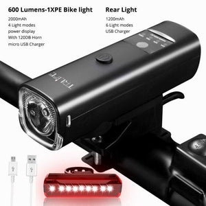 Bicycle Light Rainproof USB Charging LED Cycling Lights Front Lamp Headlight Flashlight Bike Light Bright LED Bicycle Headlight Rechargeable Power Bank Function Headlamp Waterproof For Road Mountain Safety Cycling