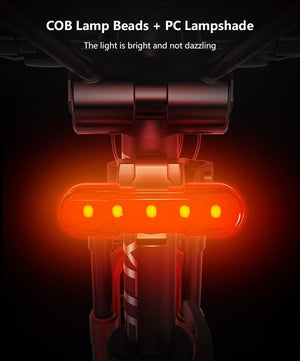 Bicycle Lights Waterproof Riding Rear Light Usb Rechargeable Mountain Bike Headlight Cycling Light Tail-Lamp Bright Bicycle Rear Cycling Safety Flashlight