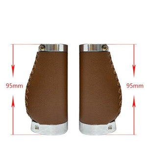 Bicycle Locking Grip Wear-Resistant Leather Non-Slip Grip Cover Mountain Bike Handlebar Lock-on Bike Handlebar Grips Locking Non-Slip-PU Bicycle Handle Grip Widen Holding Surface For Cycling Mountain And Bicycles Accessories