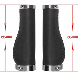 Bicycle Locking Grip Wear-Resistant Leather Non-Slip Grip Cover Mountain Bike Handlebar Lock-on Bike Handlebar Grips Locking Non-Slip-PU Bicycle Handle Grip Widen Holding Surface For Cycling Mountain And Bicycles Accessories