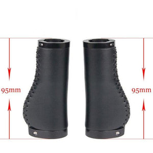 Bicycle Locking Grip Wear-Resistant Leather Non-Slip Grip Cover Mountain Bike Handlebar Lock-on Bike Handlebar Grips Locking Non-Slip-PU Bicycle Handle Grip Widen Holding Surface For Cycling Mountain And Bicycles Accessories