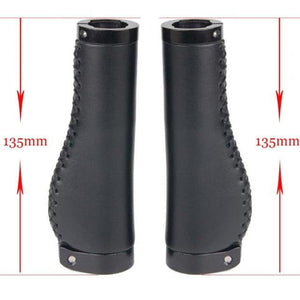 Bicycle Locking Grip Wear-Resistant Leather Non-Slip Grip Cover Mountain Bike Handlebar Lock-on Bike Handlebar Grips Locking Non-Slip-PU Bicycle Handle Grip Widen Holding Surface For Cycling Mountain And Bicycles Accessories