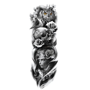 Big Realistic Tiger Tattoo Waterproof Temporary Dragon Flower Sticker Full Arm Large Size Sleeve Big Luxury Design For Mens