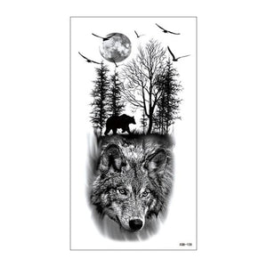 Big Tiger Lion Waterproof Temporary Sticker Tattoo Arm Legs Fake Tattoo Stickers For Adults Realistic Luxury Design For Mens Womens