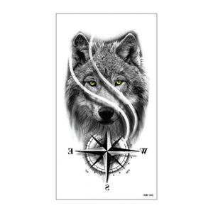 Big Tiger Lion Waterproof Temporary Sticker Tattoo Arm Legs Fake Tattoo Stickers For Adults Realistic Luxury Design For Mens Womens
