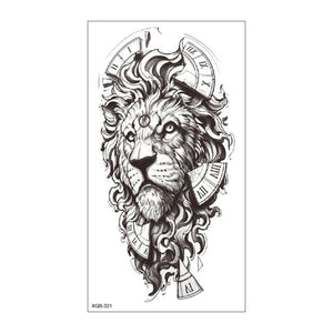 Big Tiger Lion Waterproof Temporary Sticker Tattoo Arm Legs Fake Tattoo Stickers For Adults Realistic Luxury Design For Mens Womens
