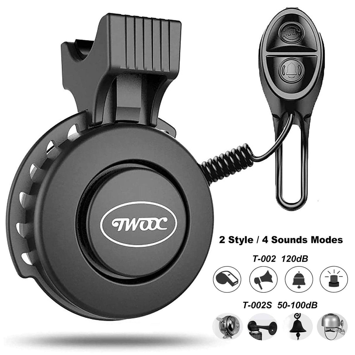Bike Bell Charging Speaker USB Recharged Mini Electric Bike Horn 4 Modes Cycling Electric Bicycle Accessories For Scooter Electric Bike Horn Cycling Bicycle Scooter Horn Battery Waterproof Bicycle Accessories For Kid