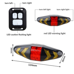 Bike Signal Wireless Remote Mountain Bike Cycling Lights Remote Control LED Warning Lamp Flashing Bike TailLight With Turn Signals Wireless Remote Control Ultra Bright LED Safety Warning Rear Lights