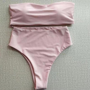Bikini Set Summer Swimwear Beach Women's Swimsuit Bathing Suit Push Up Brazilian Bikini Women’s Two-Piece  Strapless Padded High Cut Bathing Suit Swimwear