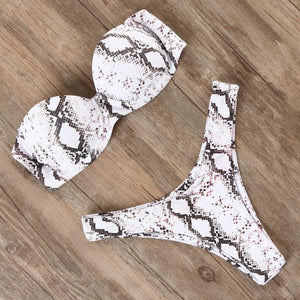 Bikini Swimwear Women Swimsuit  Leopard Bikini Set Women's Halter Triangle Bikini Bottom Cheeky Two Piece Swimsuits Push Up Bathing Suit Female Summer Beach Wear