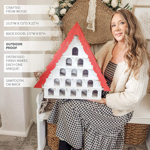 Red Roof Multi Tiered Functional Birdhouse