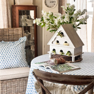 Distressed White Wood Functional Bird House | Outdoor Rated