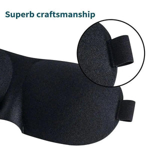 Black 3D Sleep Natural Sleeping Mask Eye Adjustable Strap Eye Mask Cover Portable Travel Blindfold Comfortable Mask For Sleeping